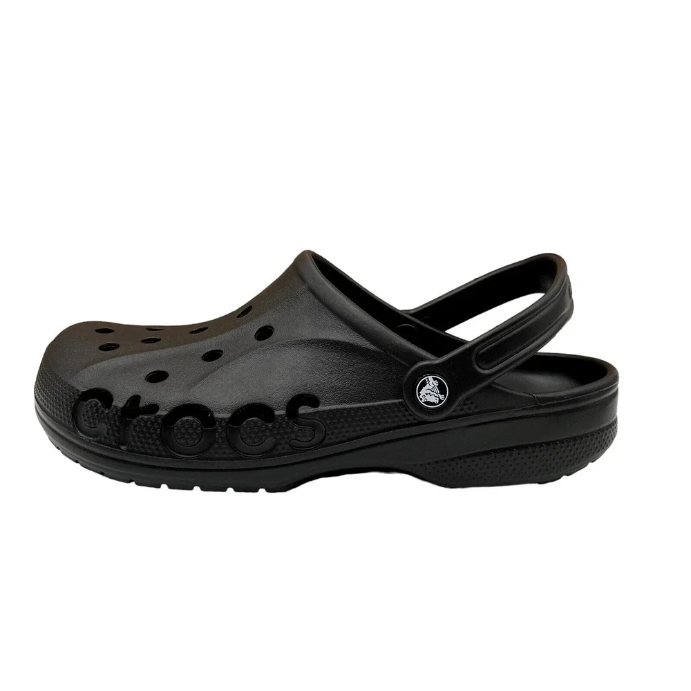 Crocs Baya Mens Slip on Clogs Size 11 Black Water Friendly Lightweight Comfort